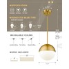 AUTELO 2 Pack Brushed Gold Pendant Lights, 8 Inch Glass