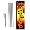 Blowout Sale Advertising Rectangle Feather Banner Flag with Pole Kit