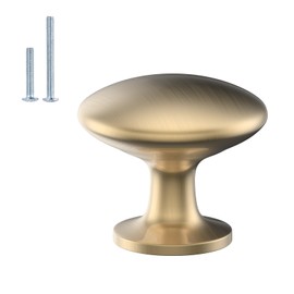 homdiy Champagne Bronze Cabinet Knobs Kitchen Drawer Knobs, 30 Pack Cabinet Hardware Zinc Alloy Pulls for Dresser Drawer Cupboard