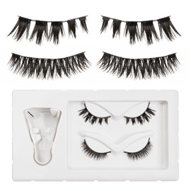 Magnetic Eyelashes NO Glue Magnetic Eyelashes Natural Look False Eyelash without Eyeliner Reusable Fake Eyelashes with Applicator Upgrade Eyelashes Kit (Mixed)