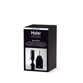 Haier Set Regalo Vino Edizione Limitata - Aeratore Dosatore Elettrico 2-in-1 con Borsa Refrigerante | Gift Box Premium