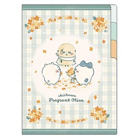 Sunstar Stationery Chiikawa Clear File A5 3P Check 729688 Fragrant Olive Twitter Line Stamp 8 Small Cute