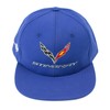 Corvette C7 Blue Stingray Cap, with Embroided Flag and Stingray