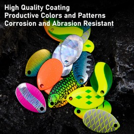 Dr.Fish Fishing Indiana Spinner Blades Kit Lure Making Supplies for Spinner Spinnerbaits Walleye Rig Crawler Harness Lures for Trout Salmon Bass Fishing