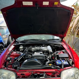 TSUBASA Lift Supports for Toyota Supra A80 1993-2002 Front Bonnet Hood Modify Carbon Fiber Gas Charged Shock Dampers Spring Struts Bar (2 PCS) (Normal Black)