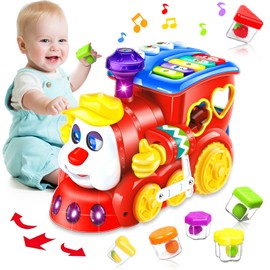 Baby Toy Girl Boy Funny Red Car from 6 9 12 18 Months with Music/Light Children's Toy from 1 2 Years Children Gift 1 Year Early Learning for Toddler
