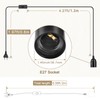 DiCUNO E27 Lamp Holder with Switch, E27 Lamp Base with