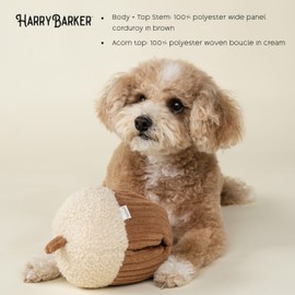 Harry Barker Durable Plush Dog Toys, Acorn Hidden Pocket Toy