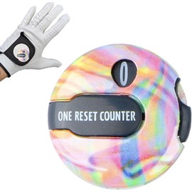Golf Score Counter, Golf Attachment Accessories Palm Counter, ABS Mini Golf Stroke Counter with 2 Numbers Double Dial, Portable Golf Score Keeper, One Touch Back to 0 Hits, Easy Operation, Mini Golf