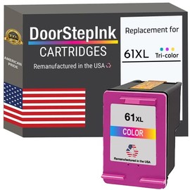 DoorStepInk Remanufactured in The USA Ink Cartridge Replacements for HP 61XL 61 XL 1 Color High Yield for DeskJet 1000 1012 3516 Envy 4500 5535 4509 OfficeJet 2620 4630 4632