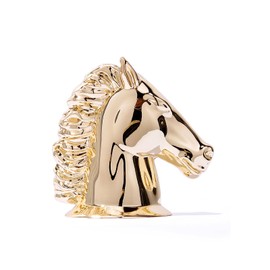 MIYKUISH Refillable Clear Glass Spray Empty Perfume Bottles With Golden Metal Horse Head Bottle Cap (Metal Horse Head Bottle Cap Only)