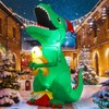 GOOSH 6.5 FT Christmas Inflatables Dinosaur Outdoor Decorations Blow Up
