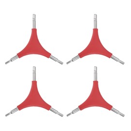 HARFINGTON 4pcs Y-Shaped 3 Way Bike Hex Wrench 4/5/6mm Y-Type Internal Hexagon Wrench Kit All-In-One Multi Portable Biking Torque Spanner for Bicycle Cycling Repair Hardware Tools, Red
