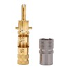 AKLOSIPY Preffair BA1457 4pcs 24K Gold Plated Banana Plug for