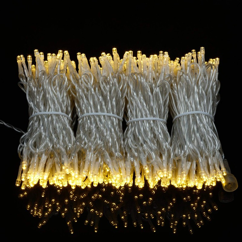 YULETIME 100 ft 300 Count Warm White LED String Lights
