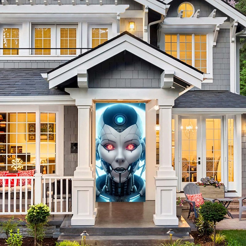 Scientific Robot Artificial Intelligence Banner Backdrop AI Robot Theme Decor