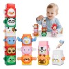 Bloques Apilables Coloridos Montessori Para Bebés 0-2a