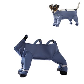 Dog Boots Leggings Waterproof Dog Pants, Adjustable Suspender Boots for Dog Anti-Slip Dirty-Proof Dog Rain Booties, Dog Shoes for Winter Snow Walking/Summer Hot Pavement(XL,Grey)