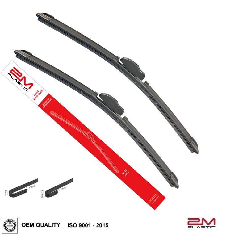 2MPLASTIC Front and Rear Windshield Wiper Blade For Toyota Venza