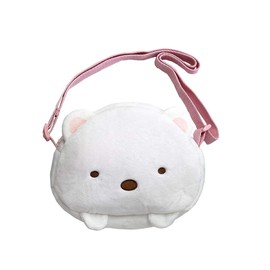 Sumikko Gurashi Plush Pochette Shoulder Bag Crossbody White Bear Cat Cat Gift Present for Kids Boys Girls Kids Junior, Polar bear (Shirokuma)