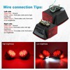 Partsam 12V Waterproof Square LED Trailer Tail Light Kit Clear