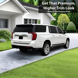 BOGAR TECH DESIGNS for GMC Yukon 2021-2025 Rear Bumper Chrome Delete Overlay, Gloss Black