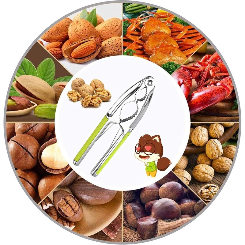 QckZee Nutcracker, High-Quality Nutcracker for Walnuts and Hazelnuts, Ergonomic Handle