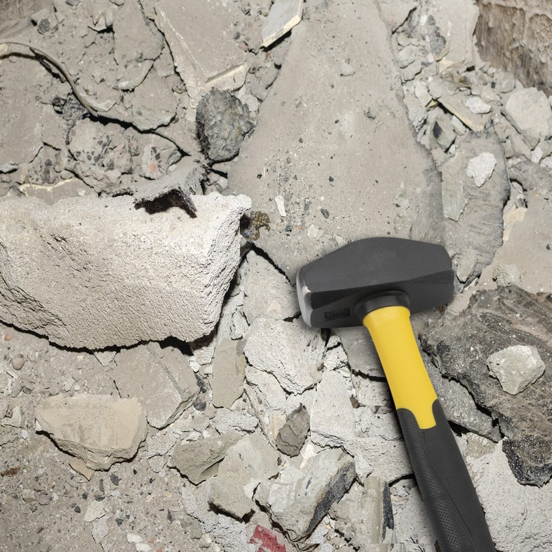 KURUI 3lb Sledge Hammer & Flat Chisel with Hand Protection