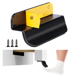 Joxodak Trash Cabinet Foot Pull - Hands-Free Door Solution for Trash Drawer, Adhesive Toe Pull Comfortable for Barefoot Use (1, Matte Black)