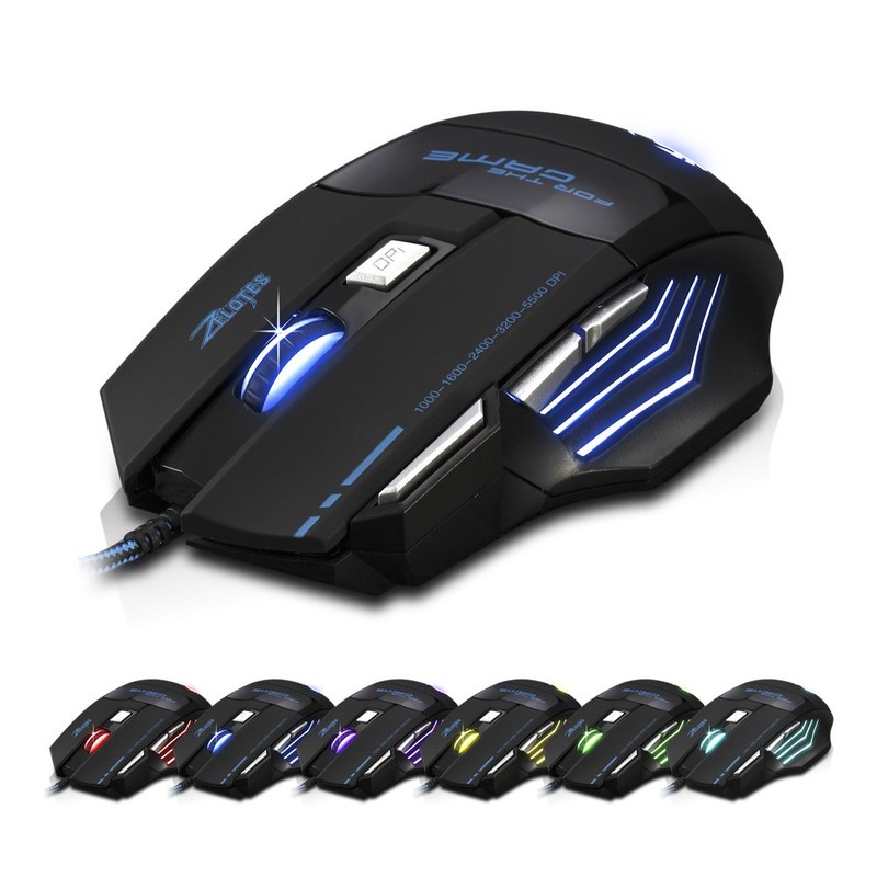 GAMING MOUSE, ZELOTES PROFESSIONAL LED OPTICAL 7200 DPI 7-KEY USB