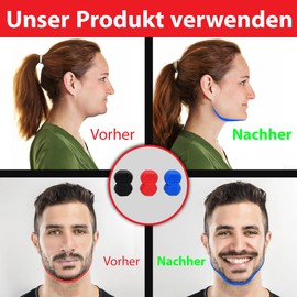 EZOT® Premium Jawline Trainer - Double Chin Remover & Effective Jaw Training; Jaw Trainer Set for Men & Women; High-Quality Face Trainer for Firmer Face & Defined Jaw Line