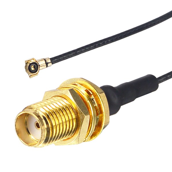 BOOBRIE 15CM RF Coaxial Cable SMA Female to U.FL IPX IPEX MHF4 Connector WIFI Antenna Jumper Pigtail Cable 0.81mm Extension Cord for PCI WiFi Card Wireless Router/M.2 Card..