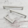 Alzassbg 10 Pack Brushed Satin Nickel Cabinet Pulls 3"(76mm) Hole