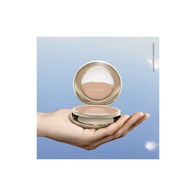Lumed Base de Maquillaje Compacta, Aclarante y Despigmentante, Protector solar