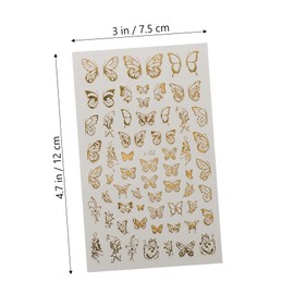 Healeved 8sheets Butterflies Nail Decals Nail Art Stickers for Creative Manicure Designs Easy to Apply Remove for Parties and Events