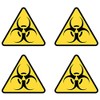 Samunshi® Biohazard Sticker Set Biohazard Sticker 4 Stickers 4 x