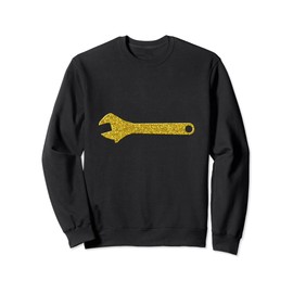 Adjustable Wrench Golden Plumber Electrician Vintage symbol Sweatshirt