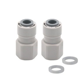 Water Inlet Pipe Connection Quick Connection Water Filter Fitting Adapter for Reverse Osmosis and Water Filter, Drinking Water Tap, Side-by-Side Fridge (1/4 Inch Internal Thread to 1/4 Inch)