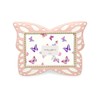 Laura Ashley 4x6 Horizontal Pink Resin Butterfly Picture Frame with