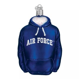 Old World Christmas Air Force Falcons Glass Christmas Ornament - Hoodie