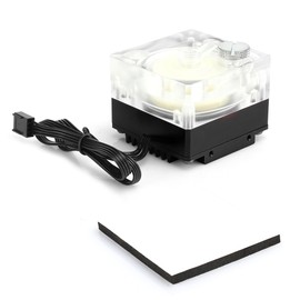 Water Cooling Pump Acrylic Aluminum Computer Accessory Heat Sink Mute for PWM Speed ControlBlack