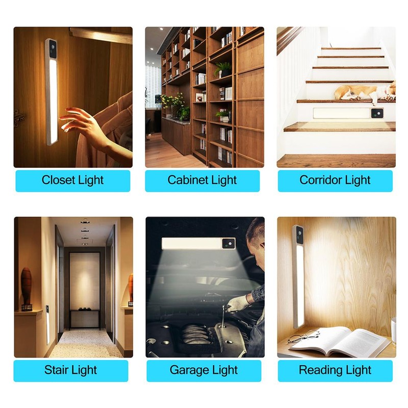 35 LED Motion Sensor Cabinet Light Rechargeable Night Light Touch
