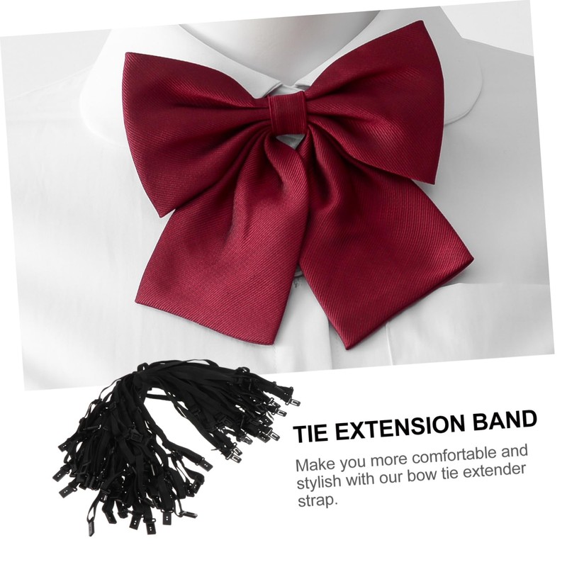 COHEALI 50pcs Bow Tie Extension Strap Bow Tie Elastic Strap