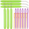WILLBOND Knitting Loom Hooks, Crochet Hook Set, 6 Pcs Green