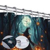 JEJOMEAG Halloween Witch Shower Curtain Spooky Bath Curtains Decoration