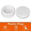 16mm (5/8 Inch) Round Plastic Plug, Round White Plastic End