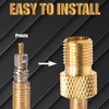 MEAJOO 2PCS Brass Presta Valve Adapter, Convert Presta to Schrader