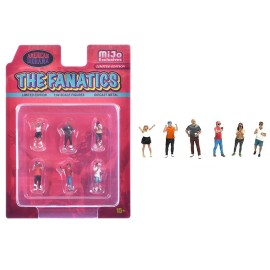 DCD 'The Fanatics' Limited Edition 6-Piece Diecast Metal Figure Set for 1/64 Scale Models for Boys by American Diorama