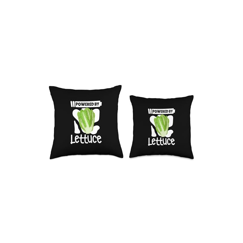 Powered by Lettuce Throw Pillow