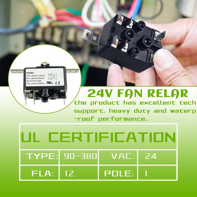 HUAREW 24V Fan Relay 90-380 AC Fan Relay AC Switch